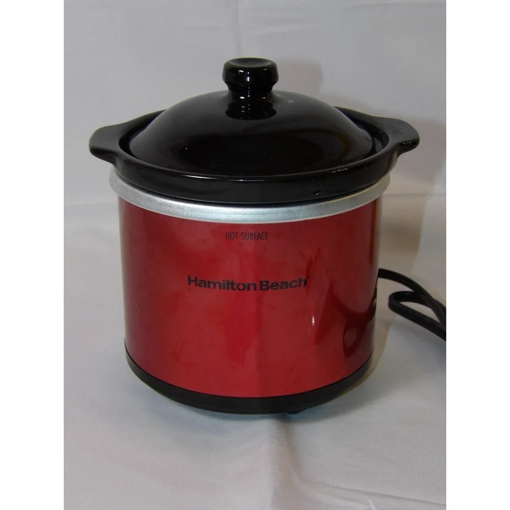 Hamilton Beach Party Dipper‎ 16oz Red Crock Pot Warmer